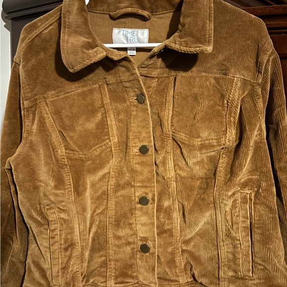 Time and Tru Women's Tan Corduroy Jacket - Picture 1 of 2